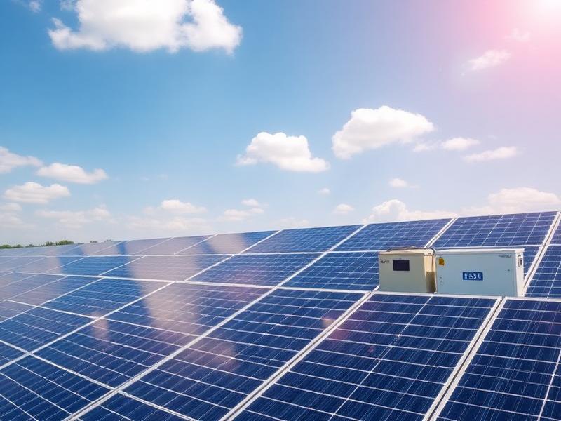 Solar panel array with a battery storage unit